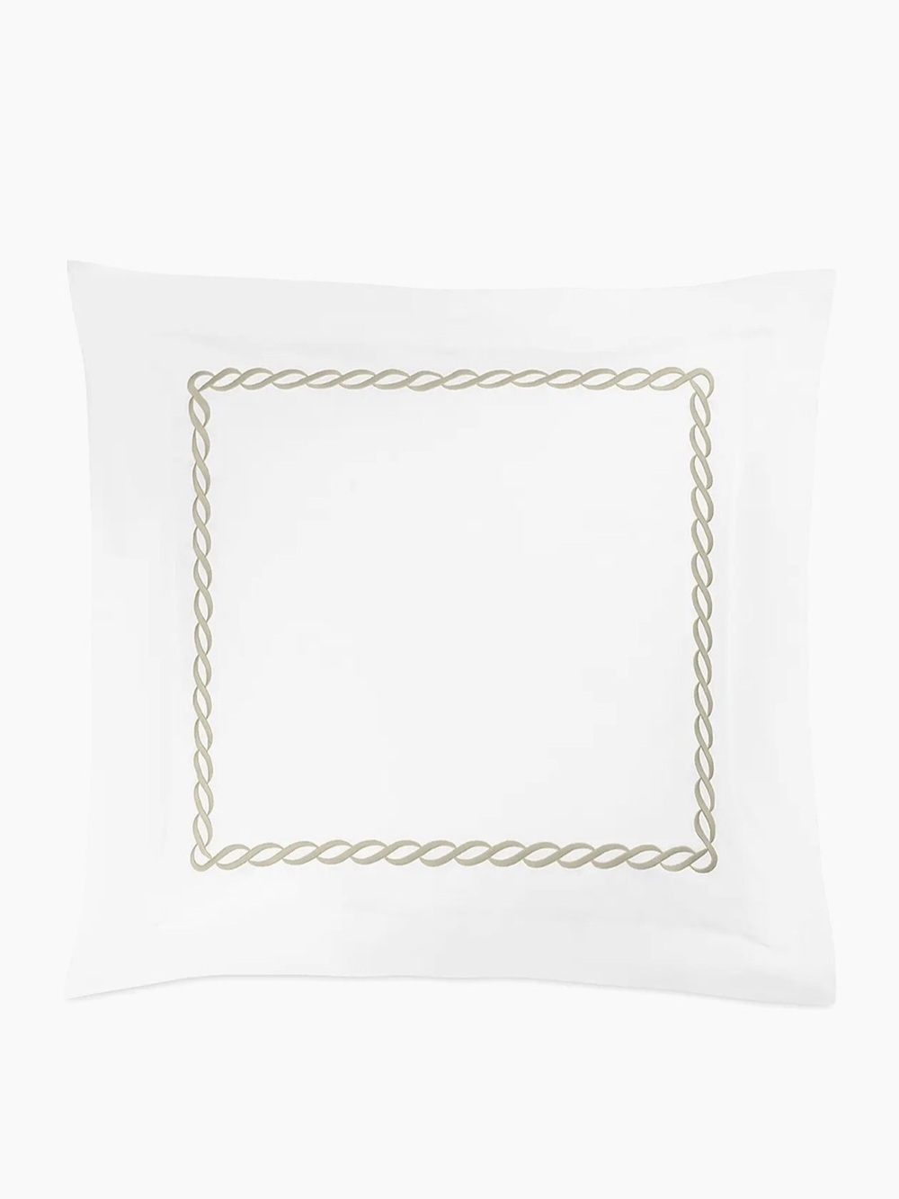 MATOUK Classic Chain Euro Pillow Case
Sham Almond Cotton Percale